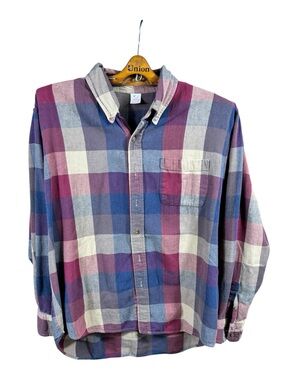 Open Trails Women’s Button Up Flannel Long Sleeve Shirt Size XL